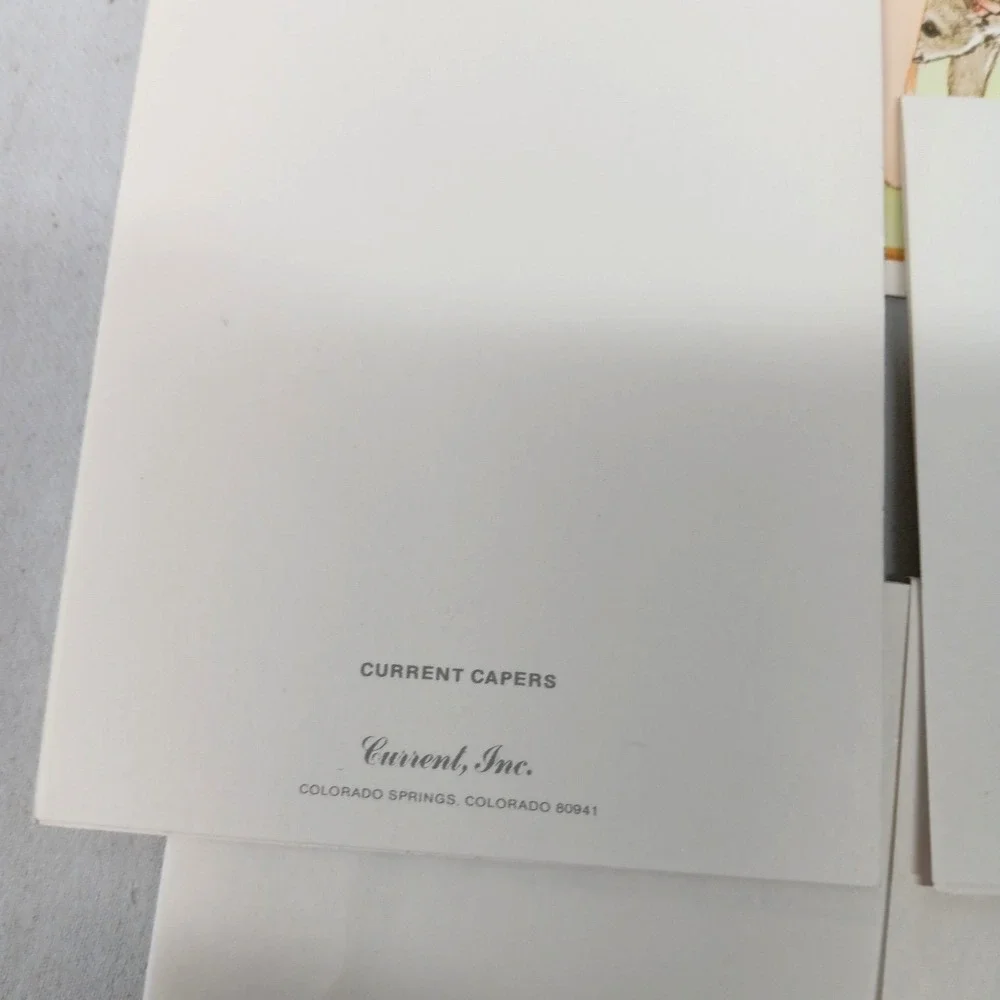 Current‎ Capers Note Cards Vintage 70s L K Powell Animals Stationery Set 4